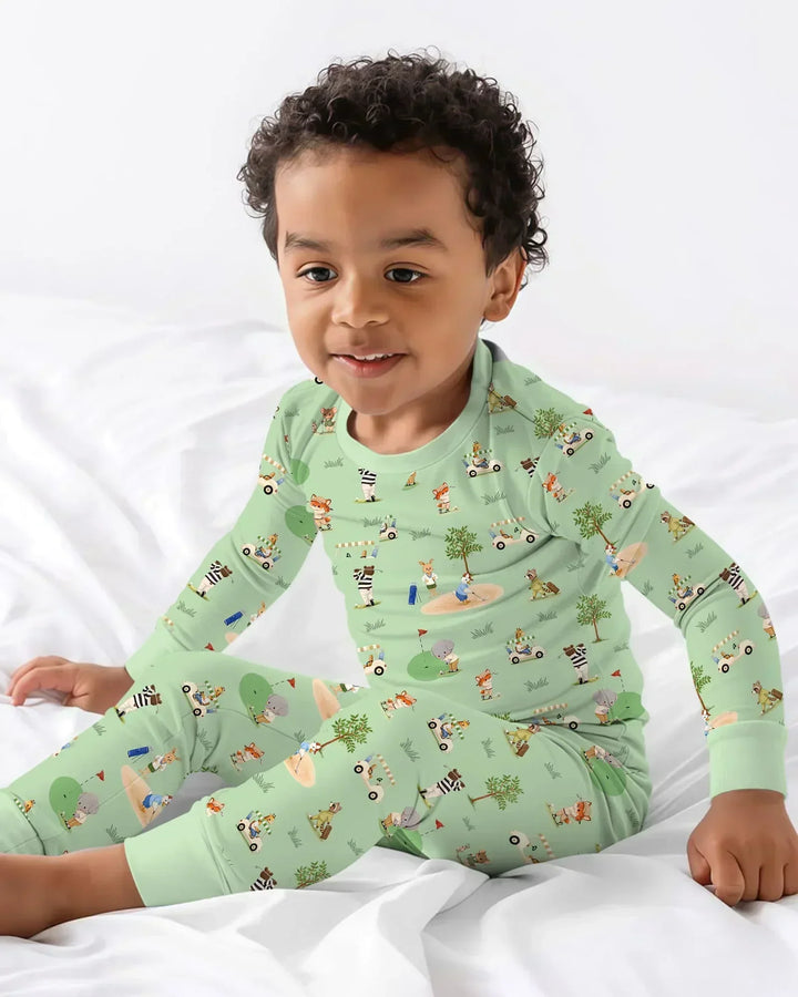 Let's Golf Bamboo Two Piece Long Sleeve Pajama Set