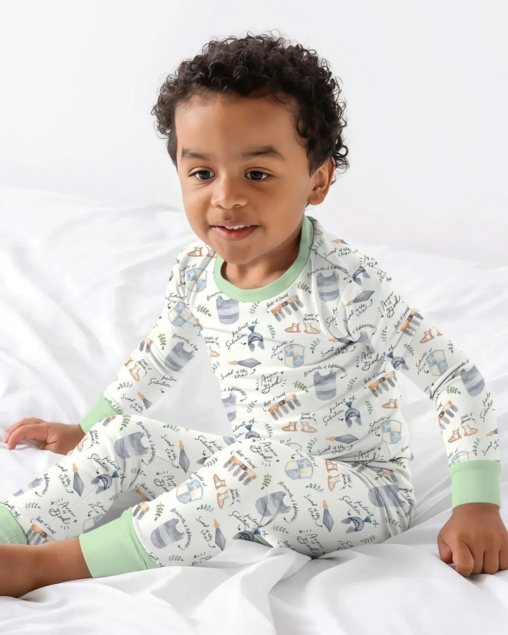 Ephesians 6:10-18 Armor of God Bamboo Two Piece Long Sleeve Pajama Set