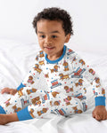 Red, White & Wiener Bamboo Two Piece Long Sleeve Pajama Set