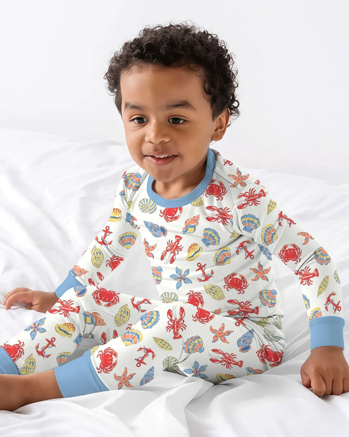 Catch Of The Day Family Matching Bamboo Two Piece Long Sleeve Pajama Set