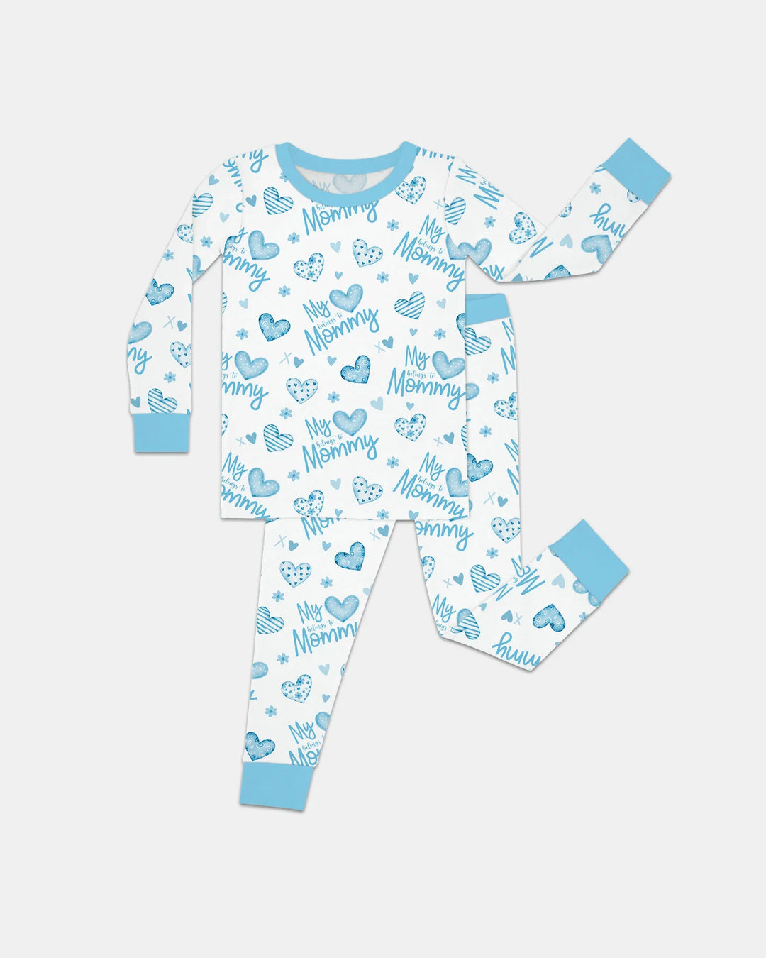 My Heart Belongs To Mommy Bamboo Two Piece Long Sleeve Pajama Set