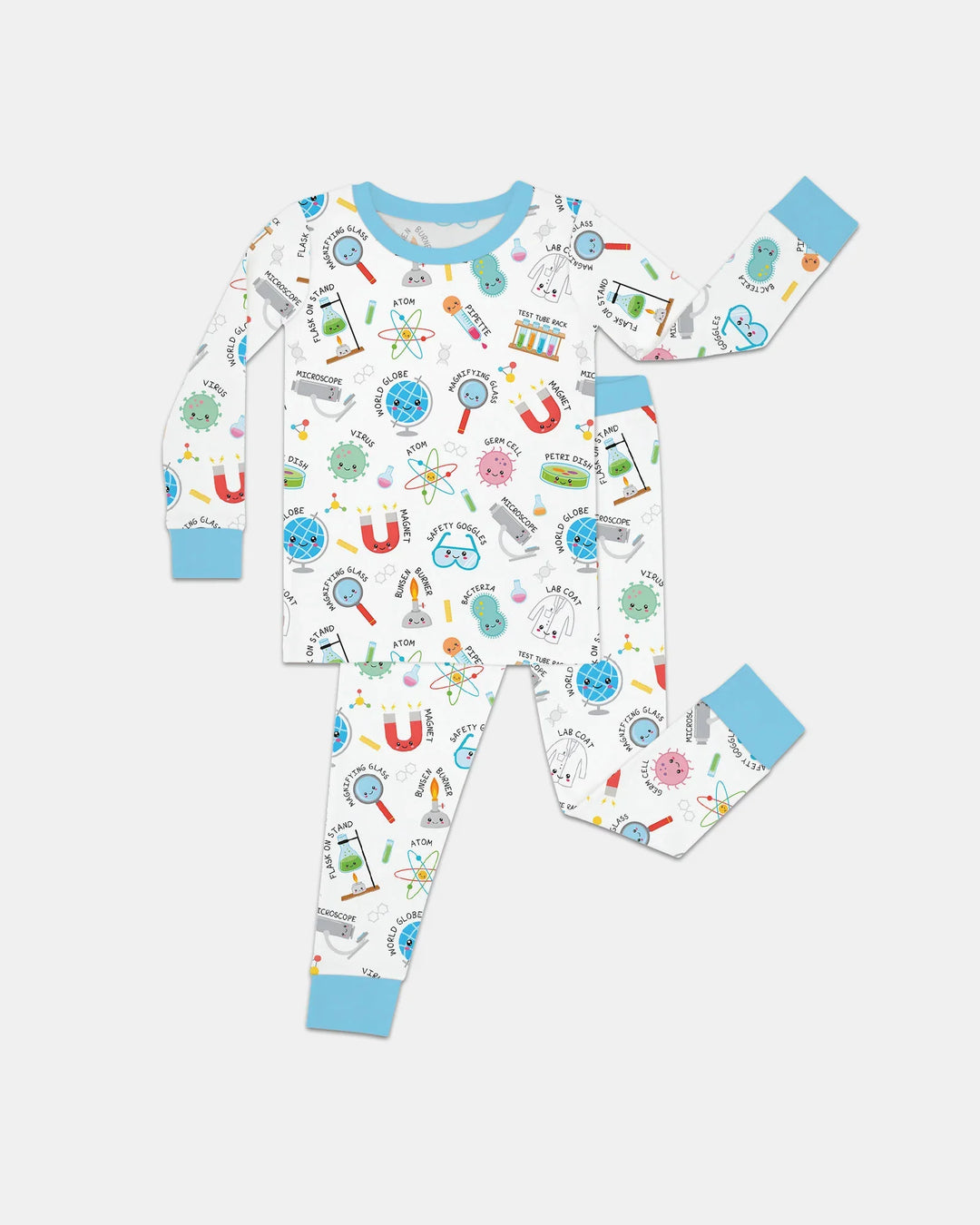 Science Fun Family Matching Bamboo Two Piece Long Sleeve Pajama Set