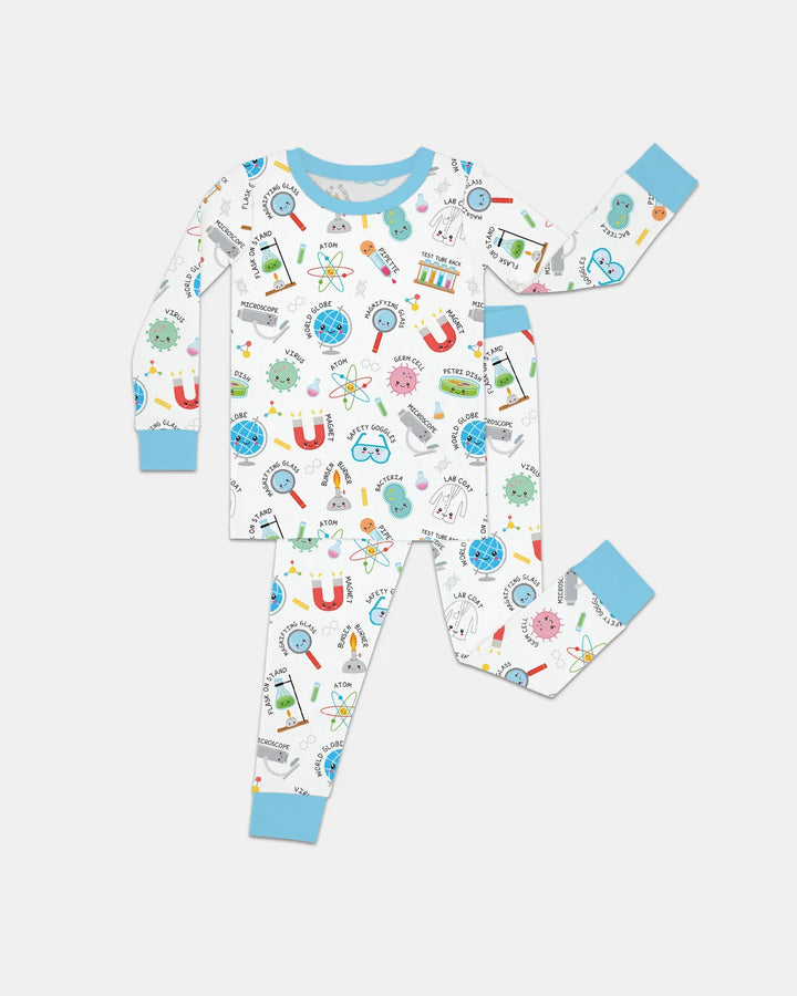 Science Fun Family Matching Bamboo Two Piece Long Sleeve Pajama Set