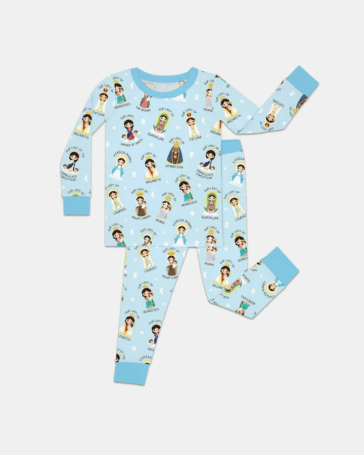 Little Marian Blessings Bamboo Two Piece Long Sleeve Pajama Set