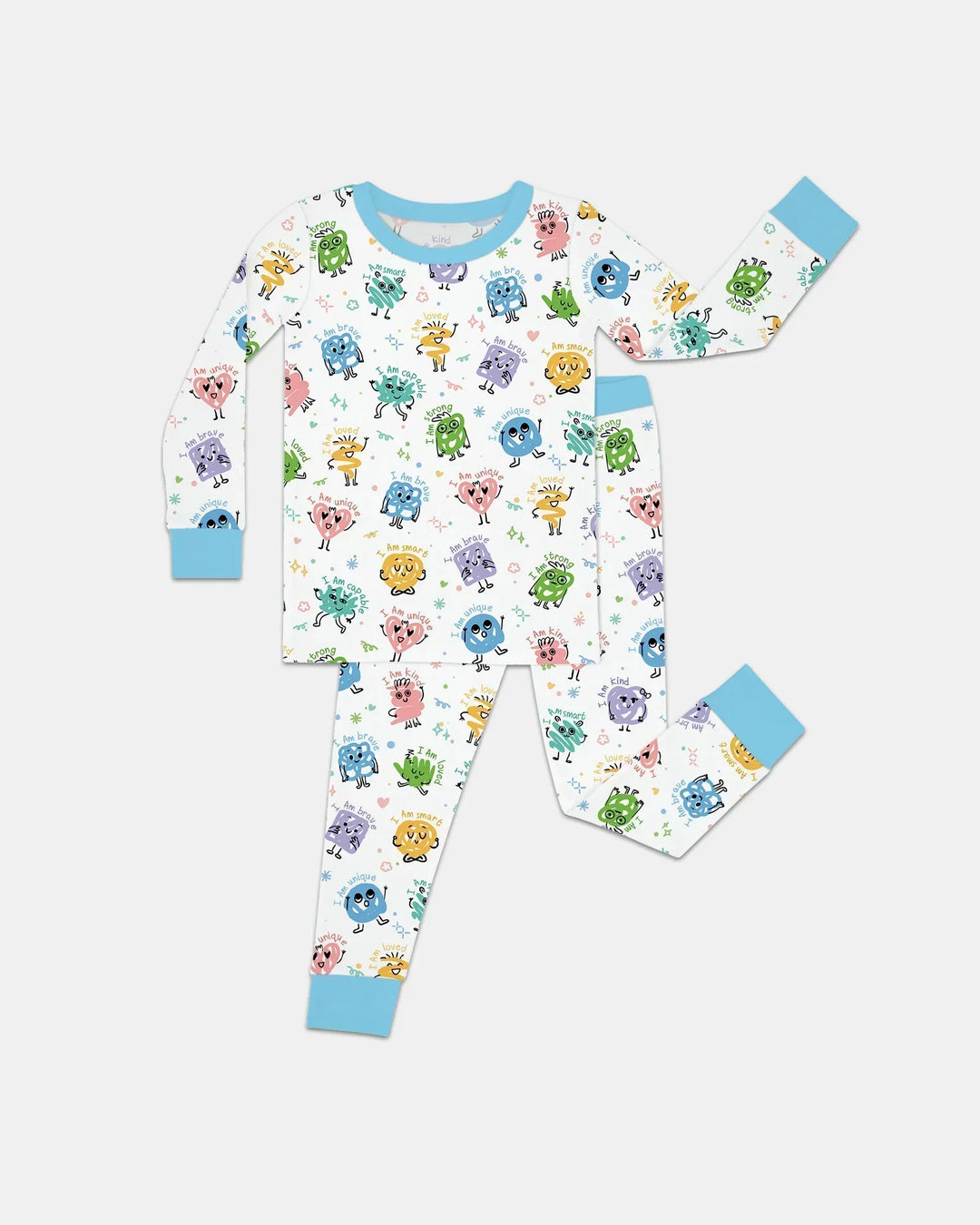 Positive Affirmations Bamboo Two Piece Long Sleeve Pajama Set