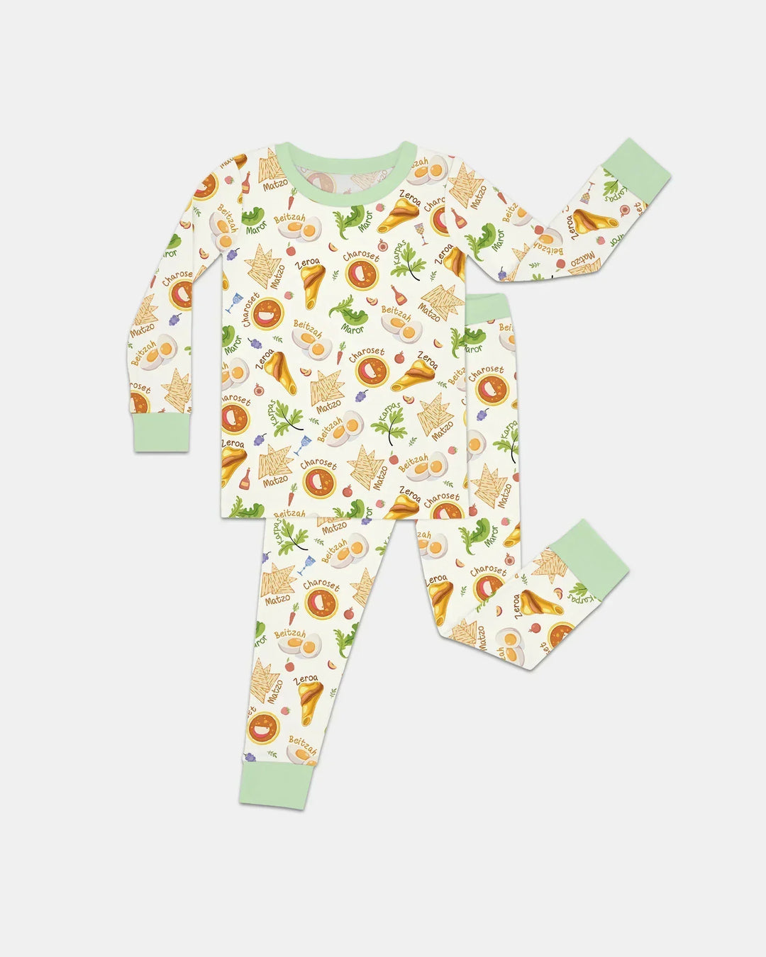 Happy Passover Family Matching Bamboo Two Piece Long Sleeve Pajama Set