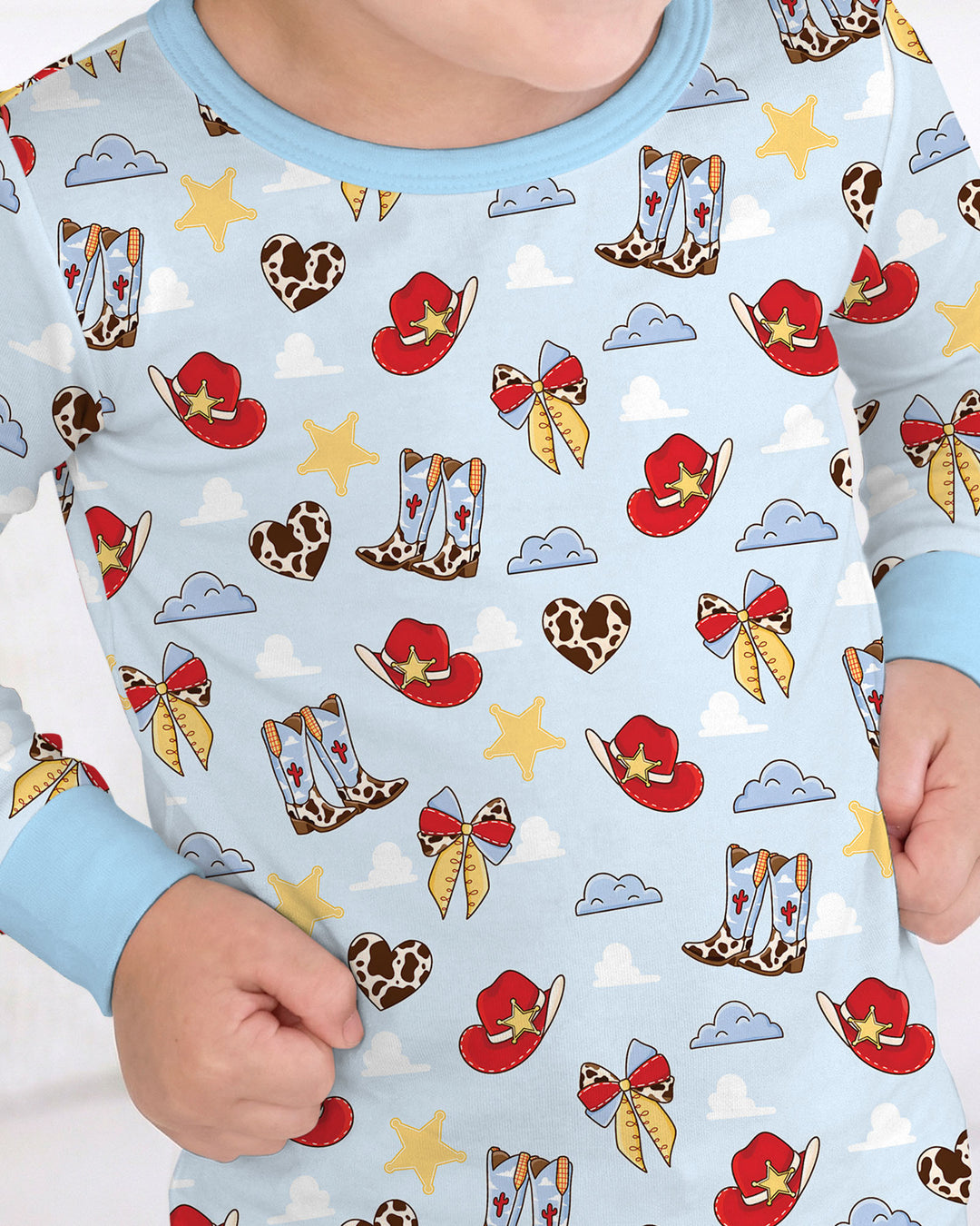 Template Bamboo Two Piece Long Sleeve Pyjamas Set