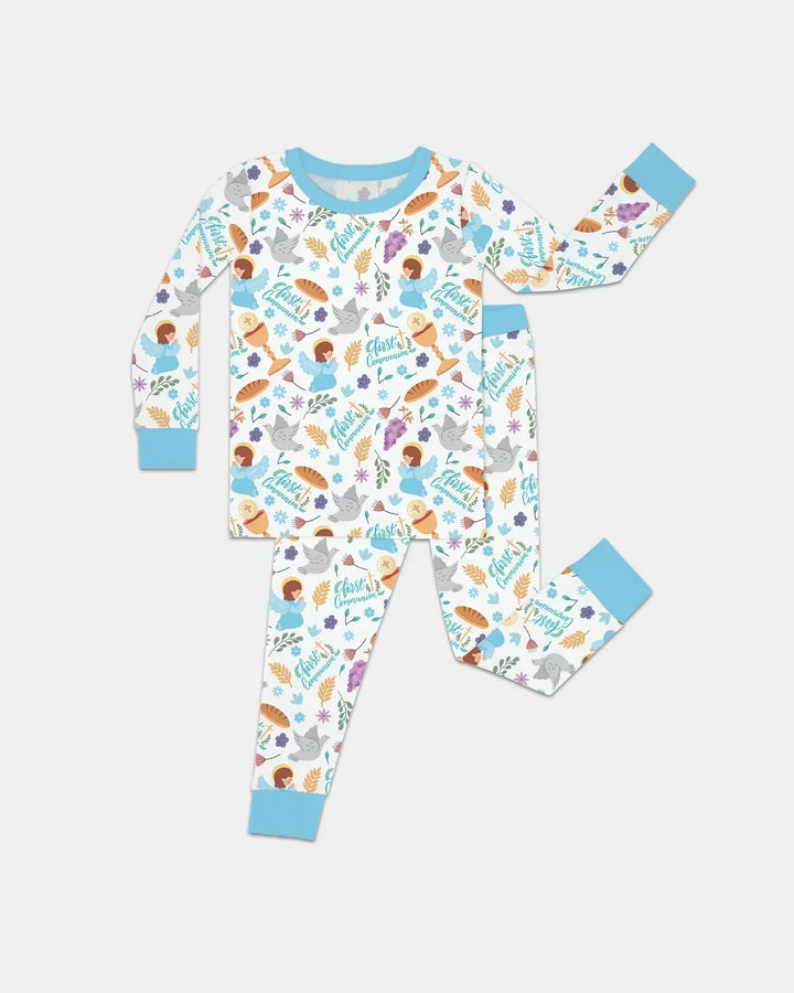 First Communion Bamboo Two Piece Long Sleeve Pajama Set