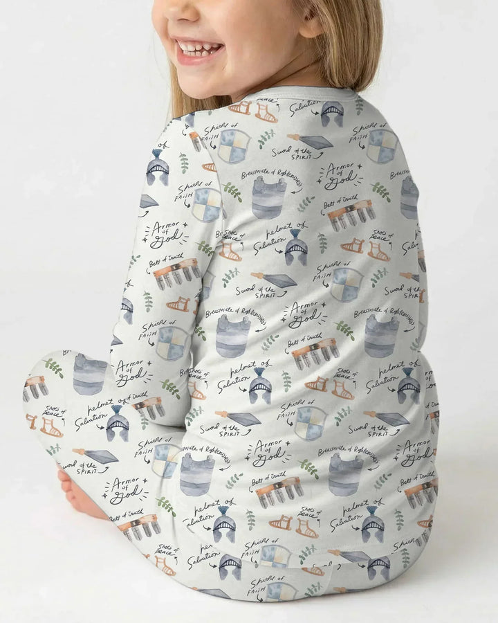 Ephesians 6:10-18 Armor of God Bamboo Two Piece Long Sleeve Pajama Set