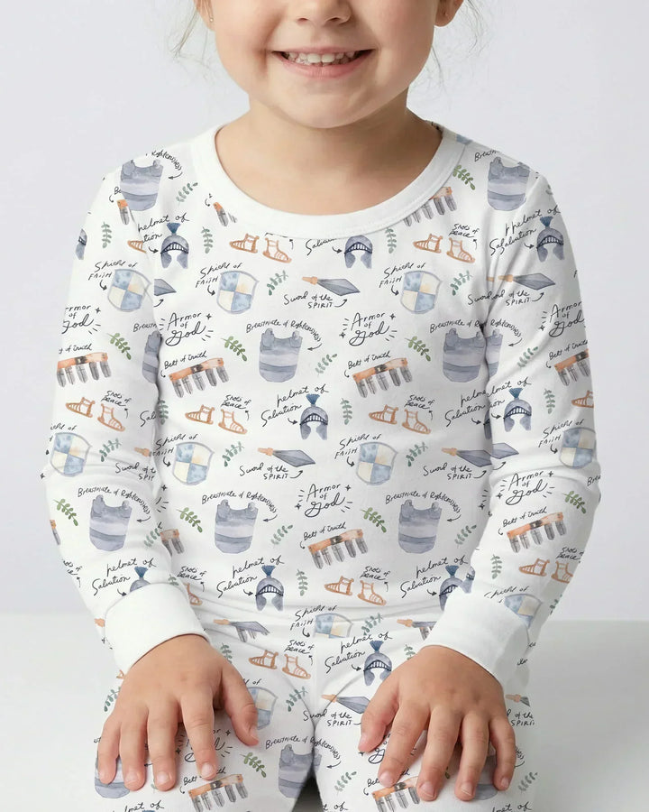 Ephesians 6:10-18 Armor of God Bamboo Two Piece Long Sleeve Pajama Set