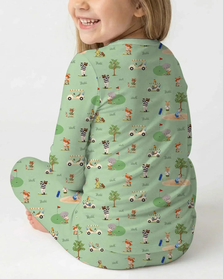 Let's Golf Bamboo Two Piece Long Sleeve Pajama Set