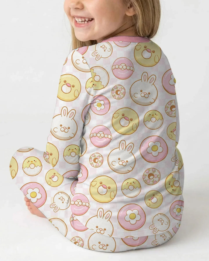 Easter Donuts Bamboo Two Piece Long Sleeve Pajama Set