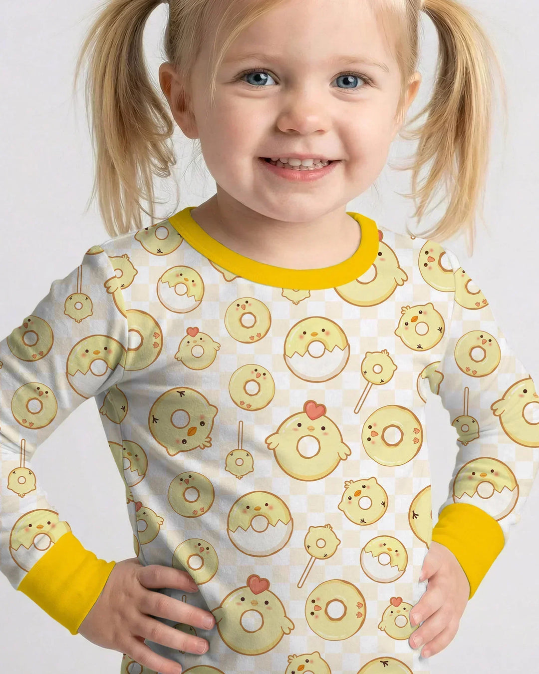 Easter Donuts Bamboo Two Piece Long Sleeve Pajama Set