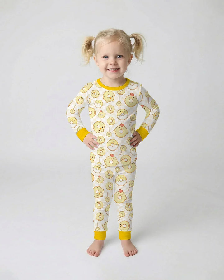 Easter Donuts Bamboo Two Piece Long Sleeve Pajama Set