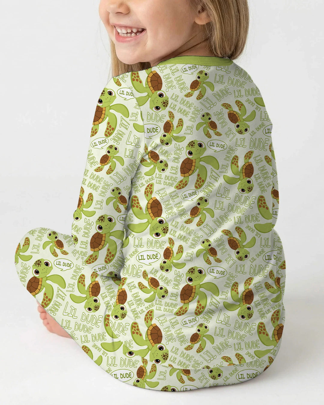 Father and Son Turtle Bamboo Two Piece Long Sleeve Pajama Set