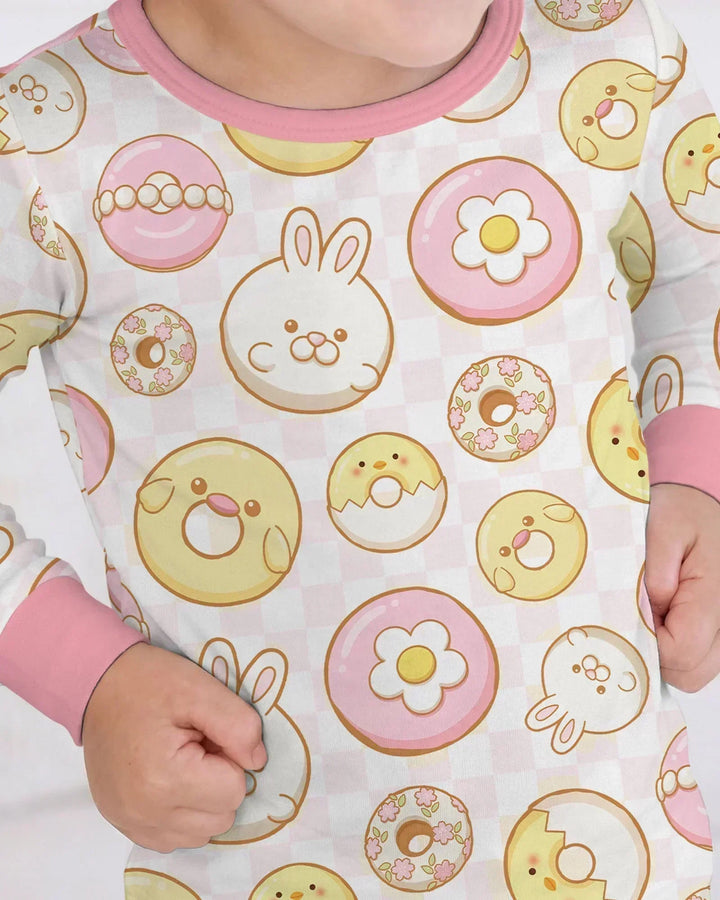 Easter Donuts Bamboo Two Piece Long Sleeve Pajama Set