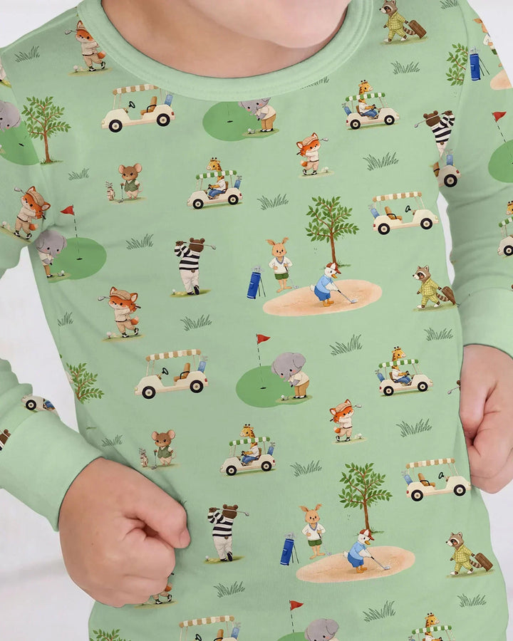 Let's Golf Bamboo Two Piece Long Sleeve Pajama Set