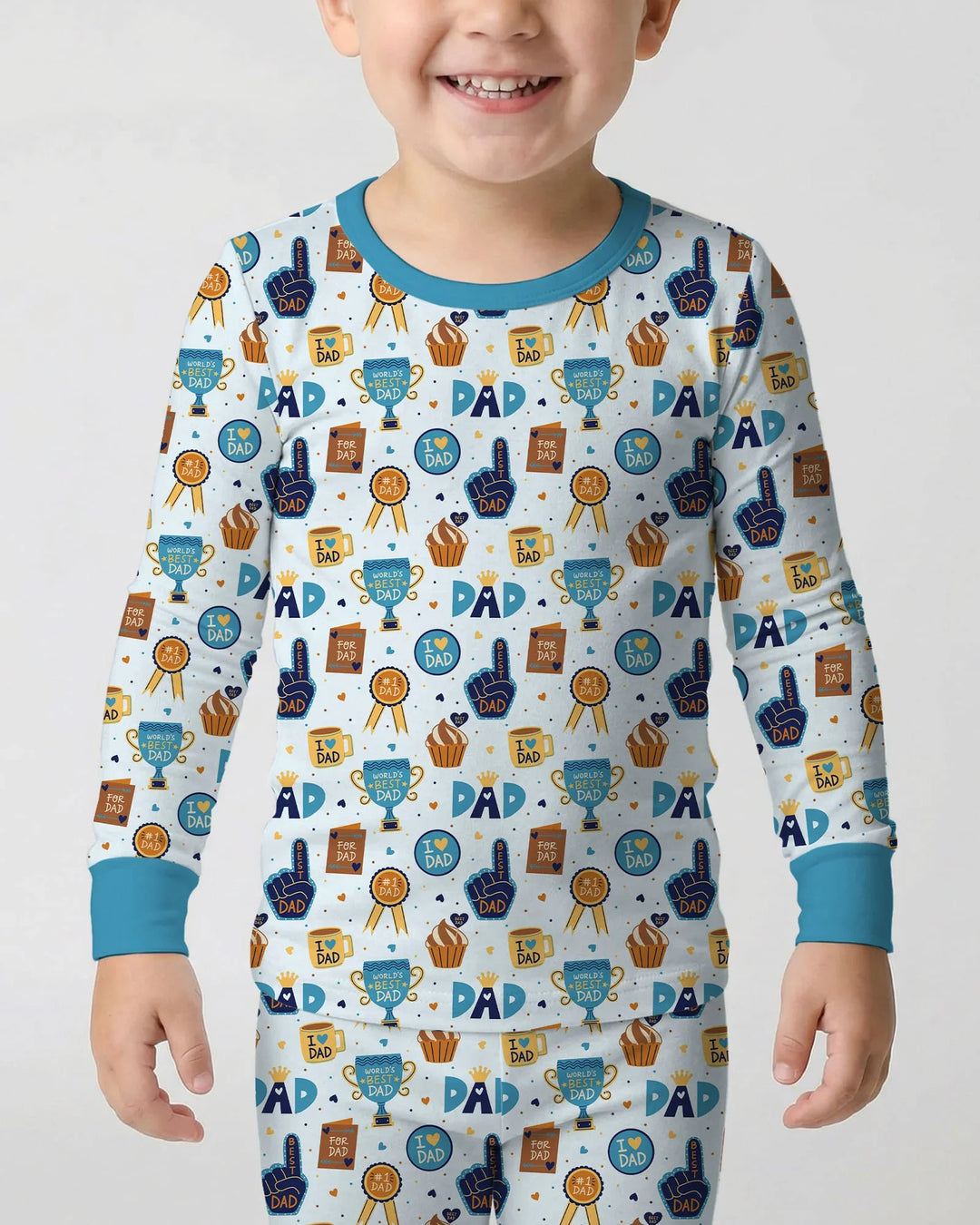 World's Best Dad Bamboo Two Piece Long Sleeve Pajama Set
