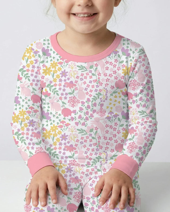 Spring Garden Bamboo Two Piece Long Sleeve Pajama Set