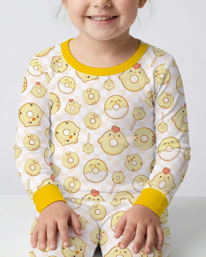 Easter Donuts Bamboo Two Piece Long Sleeve Pajama Set
