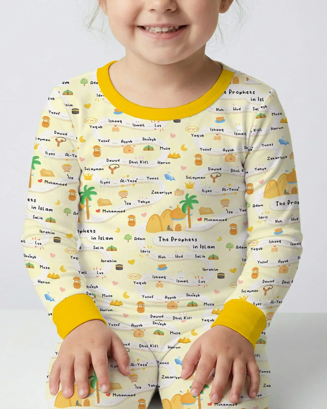 The Prophets in Islam Bamboo Two Piece Long Sleeve Pajama Set