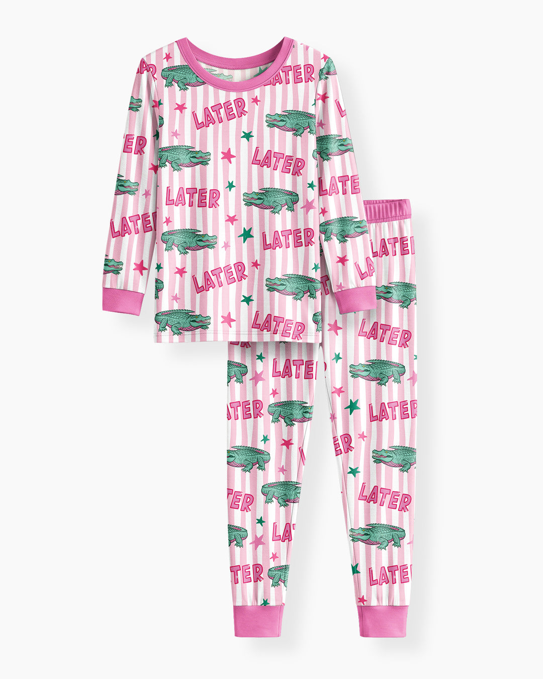 Later Gator After A While Bamboo Two Piece Long Sleeve Pajama Set
