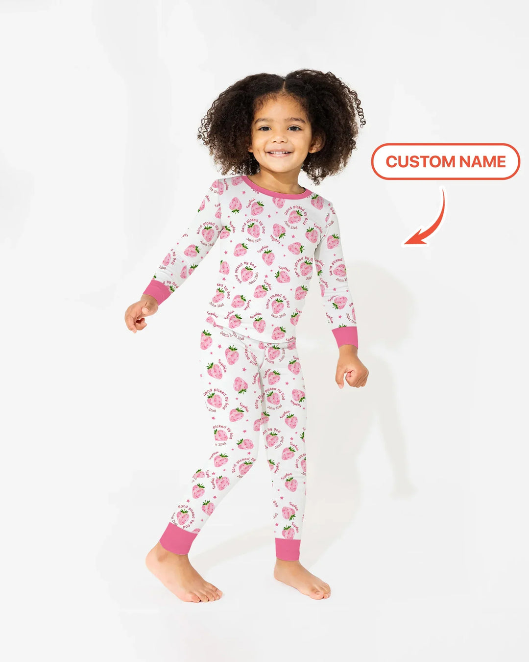 Hand Picked By God Custom Name Bamboo Two Piece Long Sleeve Pajama Set