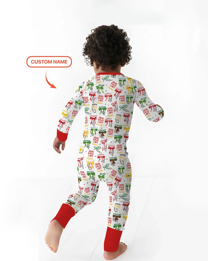 Juneteenth God Says I AM Bamboo Two Piece Long Sleeve Pajama Set
