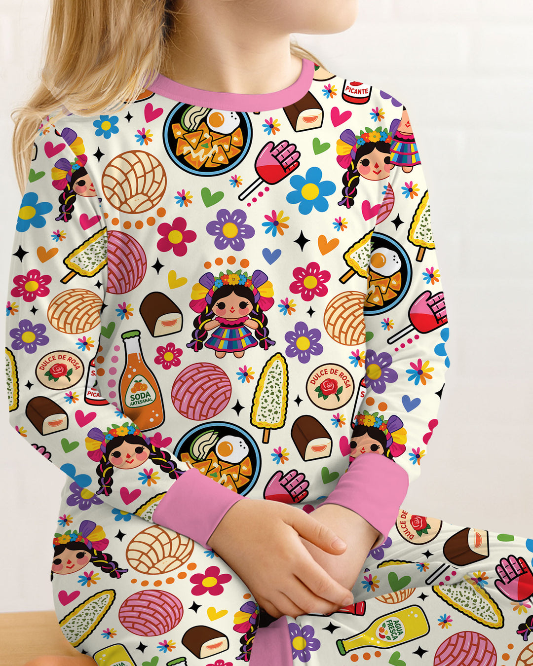 Little Mexican Fiesta Bamboo Two Piece Long Sleeve Pajama Set