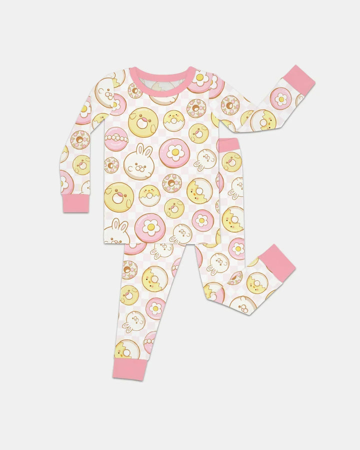 Easter Donuts Bamboo Two Piece Long Sleeve Pajama Set