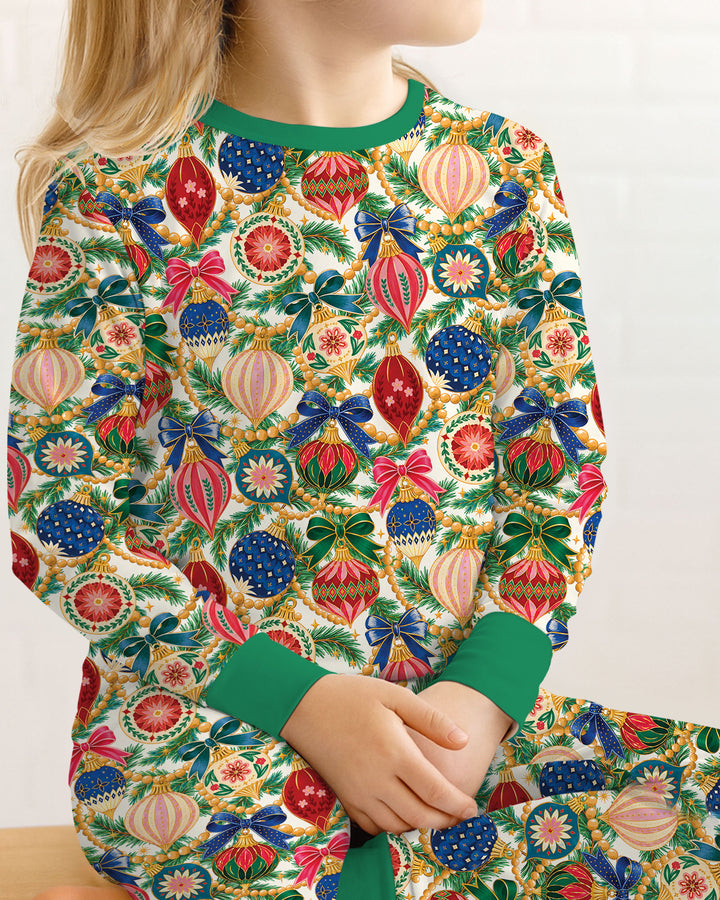 Vintage Ornament Magic Bamboo Two Piece Long Sleeve Pajama Set