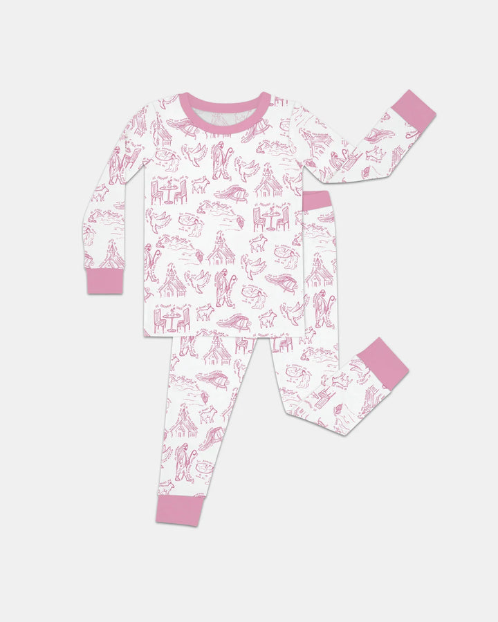 Psalm 23 Sketch Bamboo Two Piece Long Sleeve Pajama Set