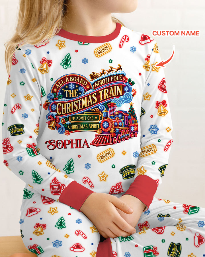 Christmas Spirit Express Bamboo Two Piece Long Sleeve Pajama Set