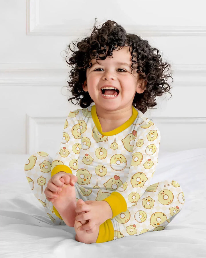 Easter Donuts Bamboo Two Piece Long Sleeve Pajama Set