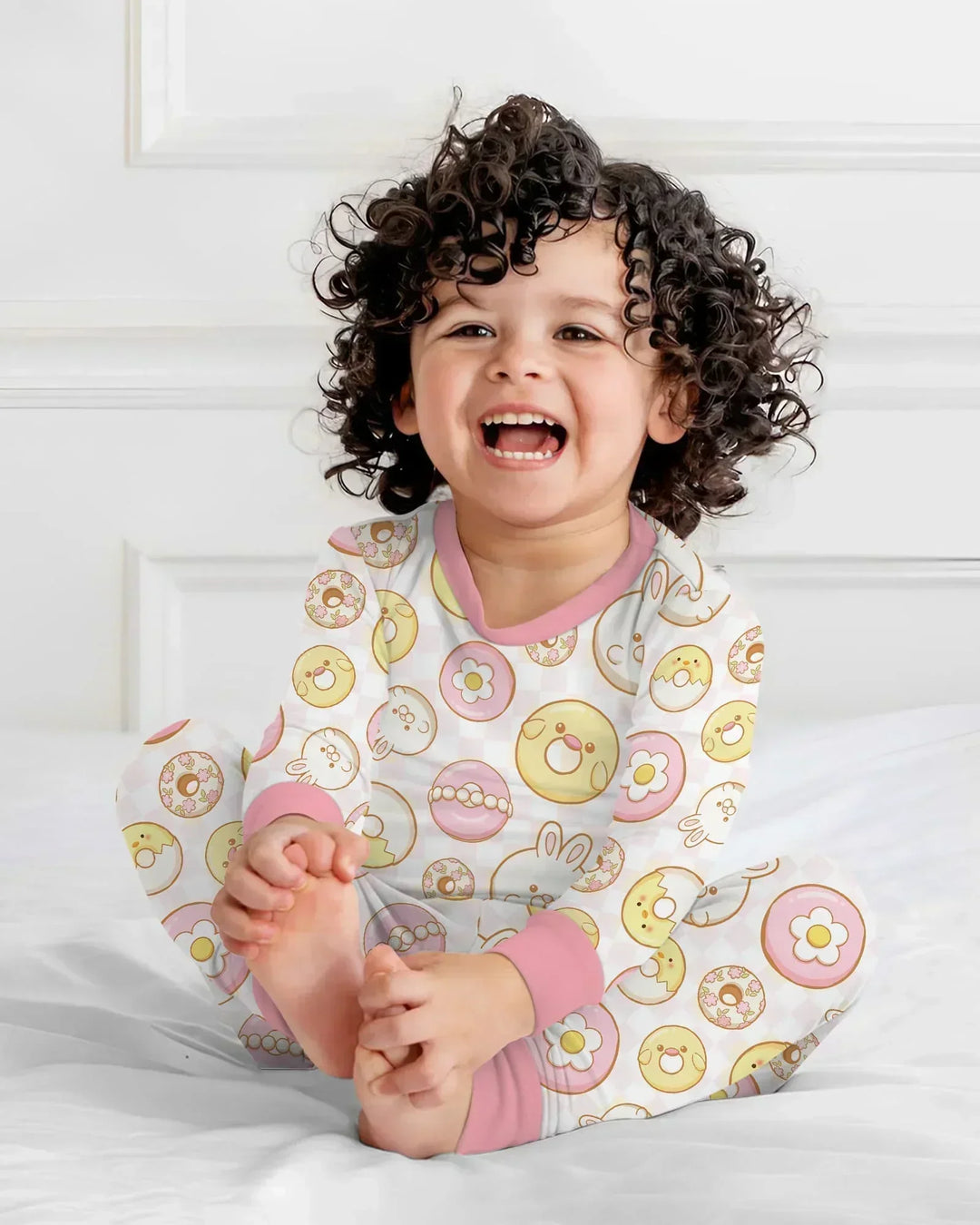 Easter Donuts Bamboo Two Piece Long Sleeve Pajama Set
