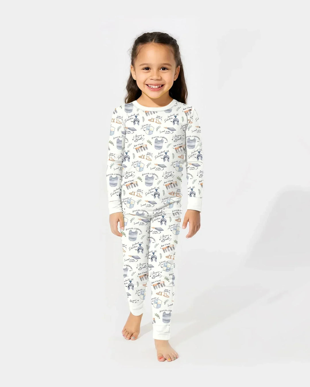 Ephesians 6:10-18 Armor of God Bamboo Two Piece Long Sleeve Pajama Set
