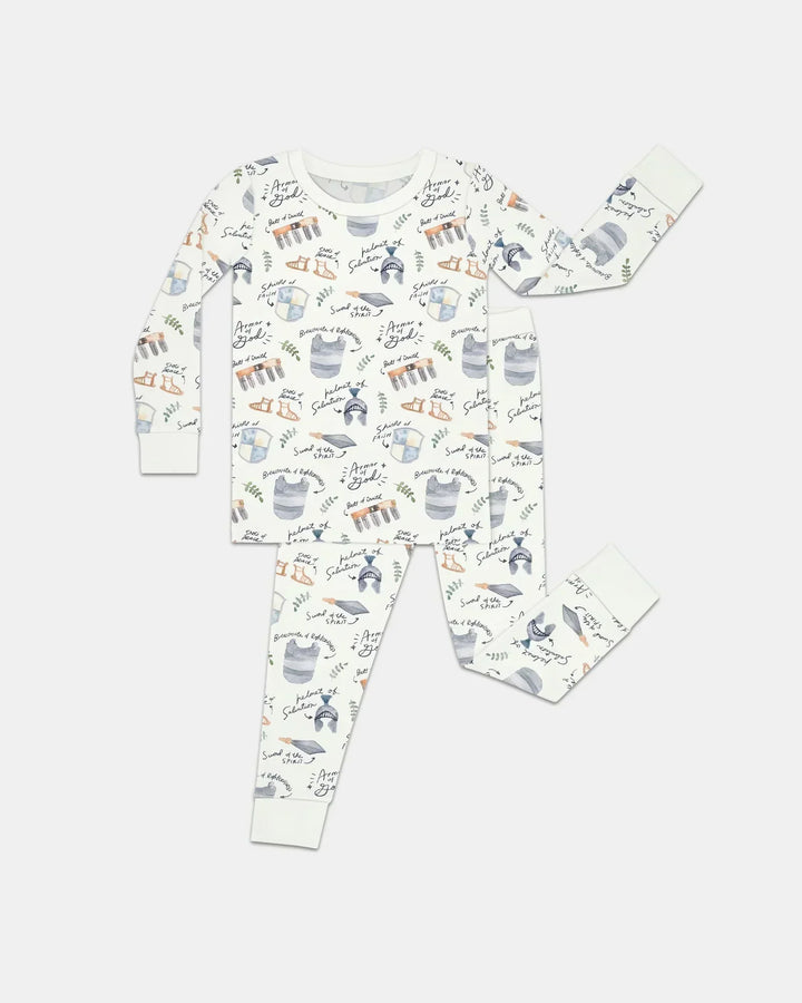 Ephesians 6:10-18 Armor of God Bamboo Two Piece Long Sleeve Pajama Set