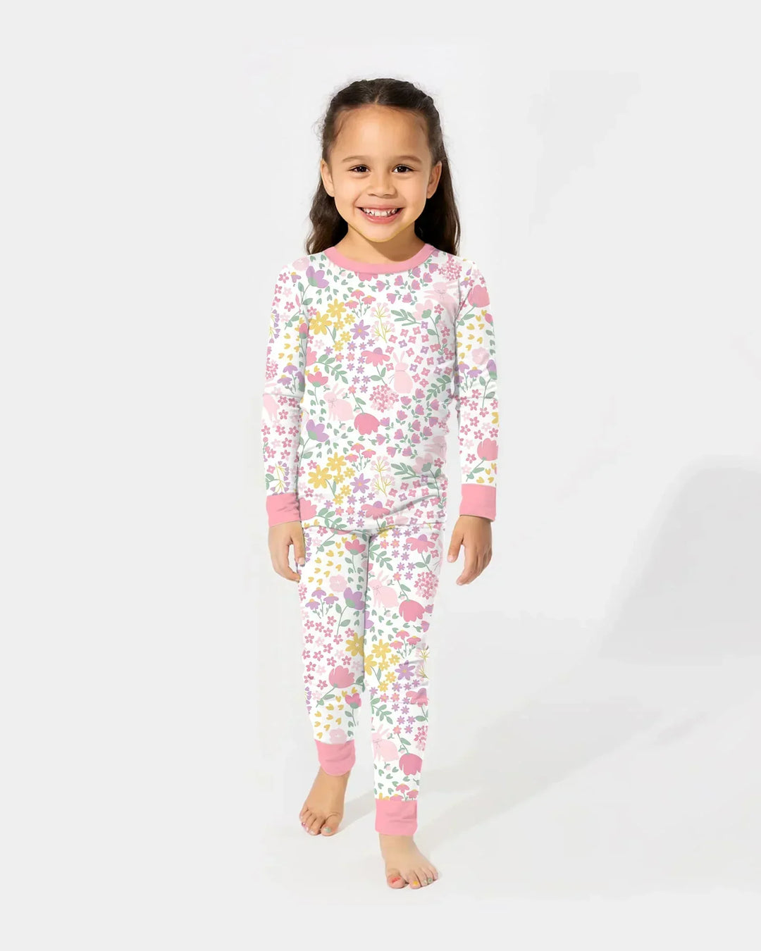 Spring Garden Bamboo Two Piece Long Sleeve Pajama Set