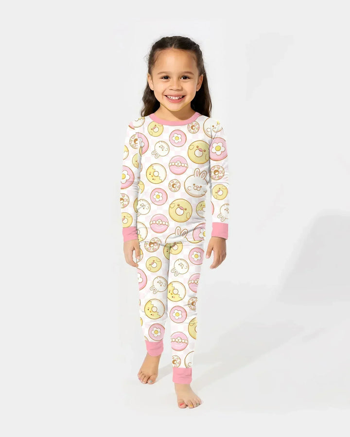 Easter Donuts Bamboo Two Piece Long Sleeve Pajama Set
