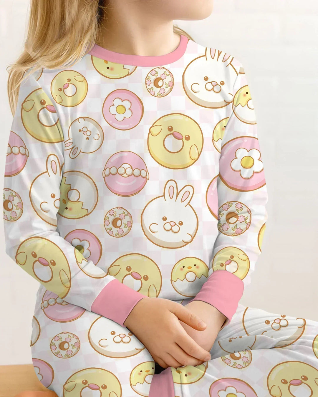 Easter Donuts Bamboo Two Piece Long Sleeve Pajama Set