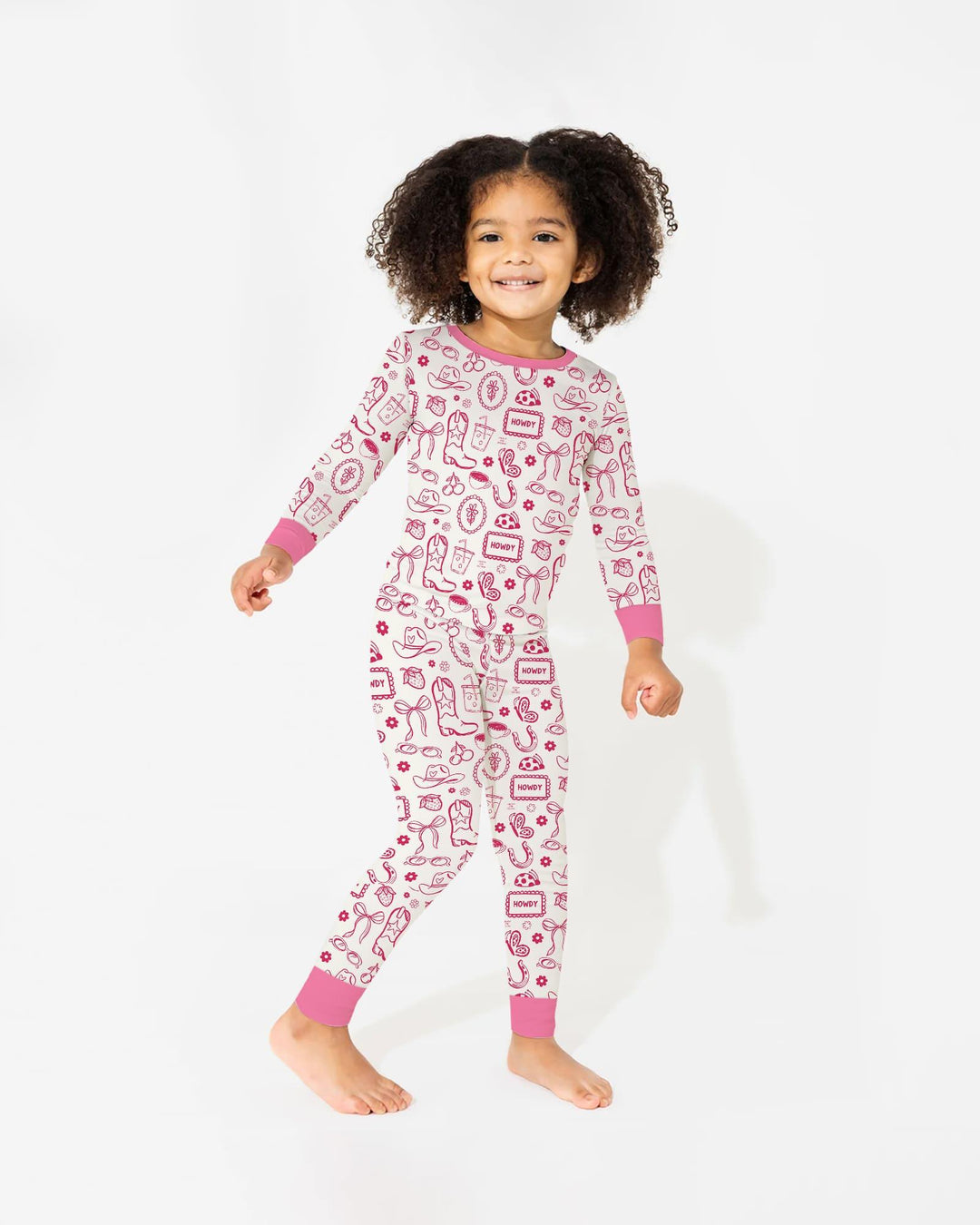 Doodle Wild West Cowgirl Bamboo Two Piece Long Sleeve Pajama Set