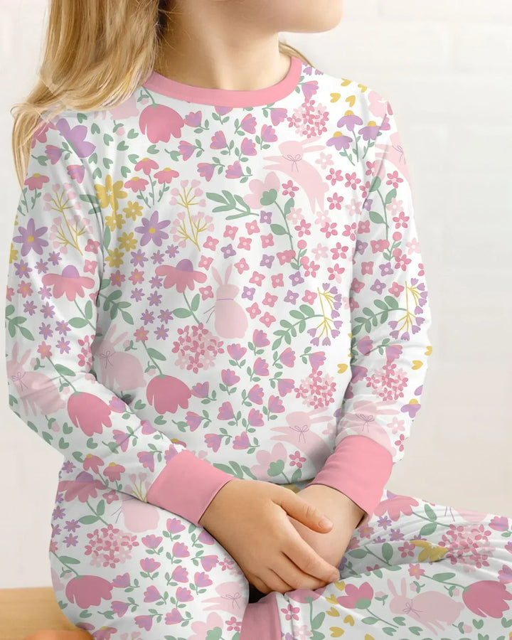 Spring Garden Bamboo Two Piece Long Sleeve Pajama Set