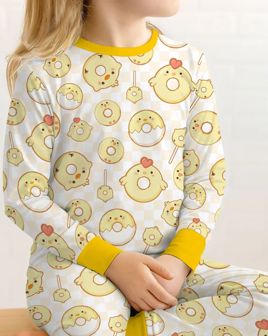 Easter Donuts Bamboo Two Piece Long Sleeve Pajama Set