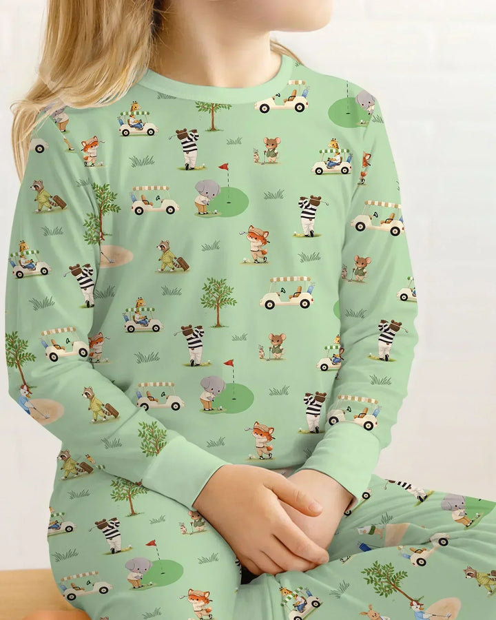 Let's Golf Bamboo Two Piece Long Sleeve Pajama Set