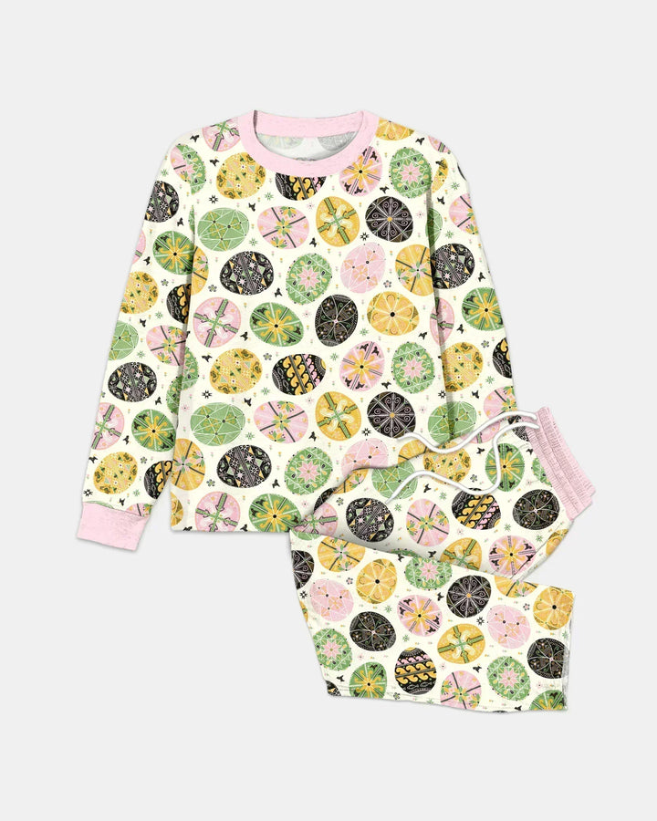 Pysanky Eggs Family Matching Bamboo Men's Pajama Set