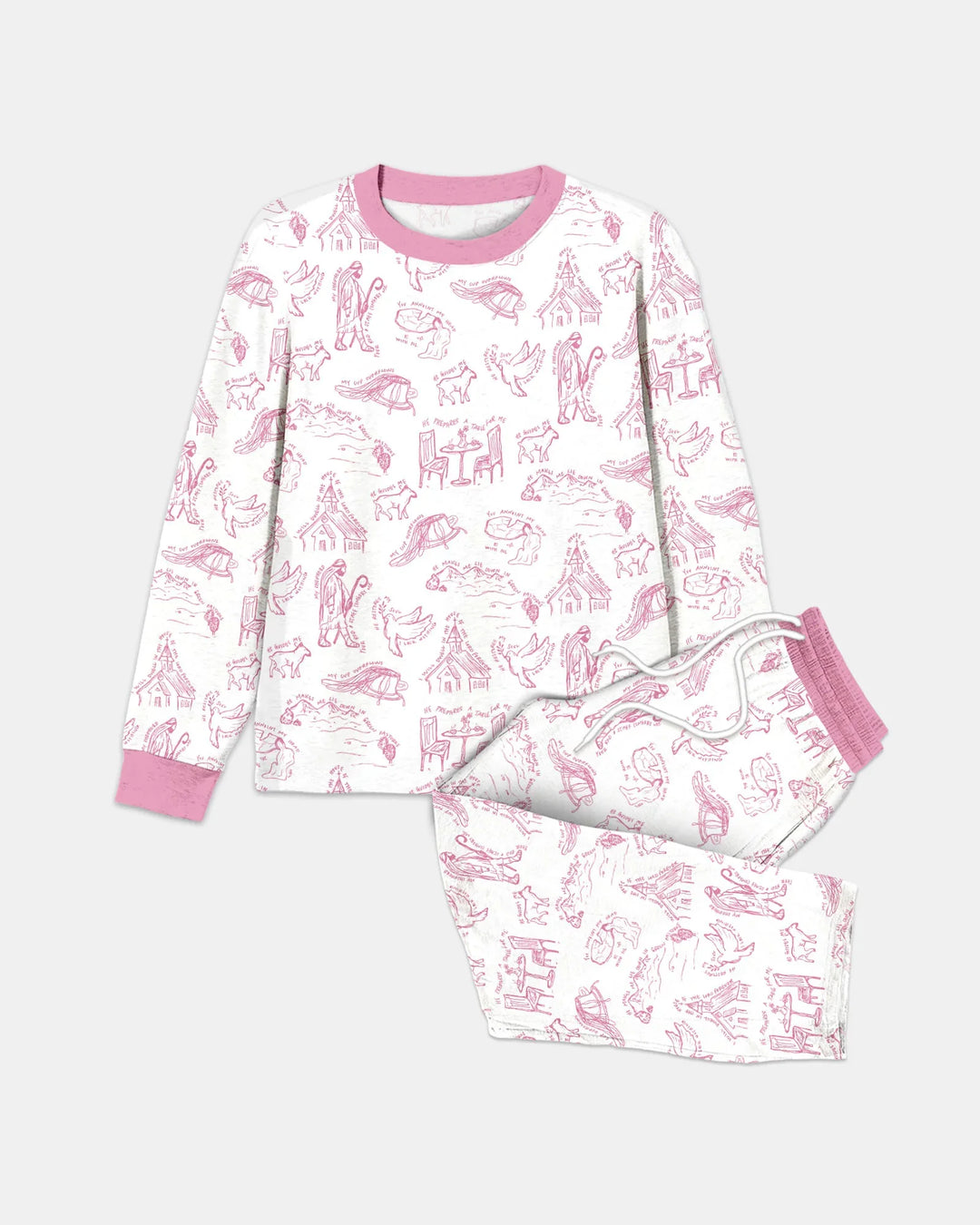 Psalm 23 Sketch Bamboo Men's Pajama Set