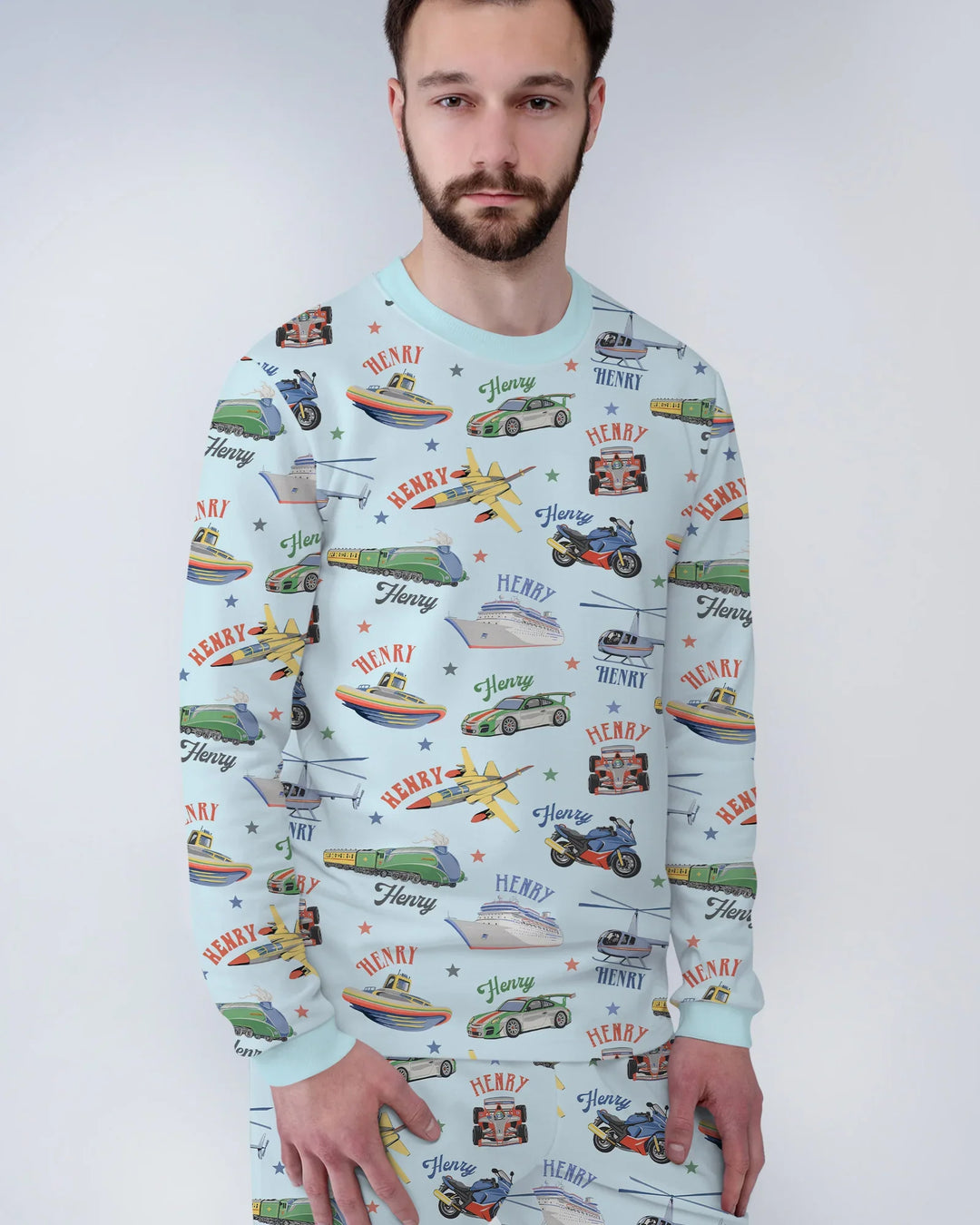 Fast Lane Custom Name Daddy & Me Matching Bamboo Men's Pajama Set