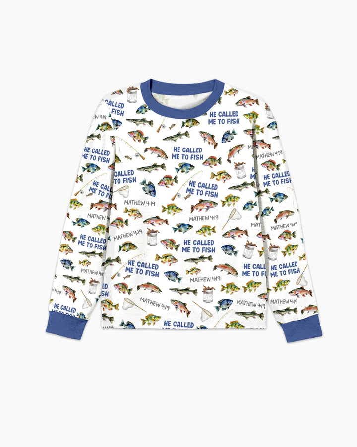 He Called Me To Fish Daddy & Me Matching Men's Pajama Set