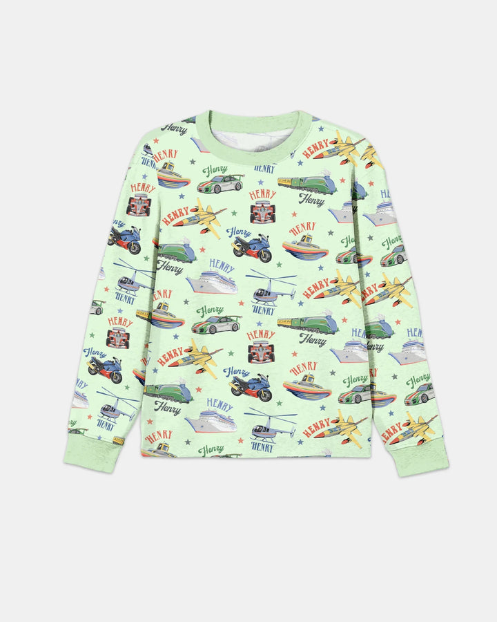 Fast Lane Custom Name Daddy & Me Matching Bamboo Men's Pajama Set