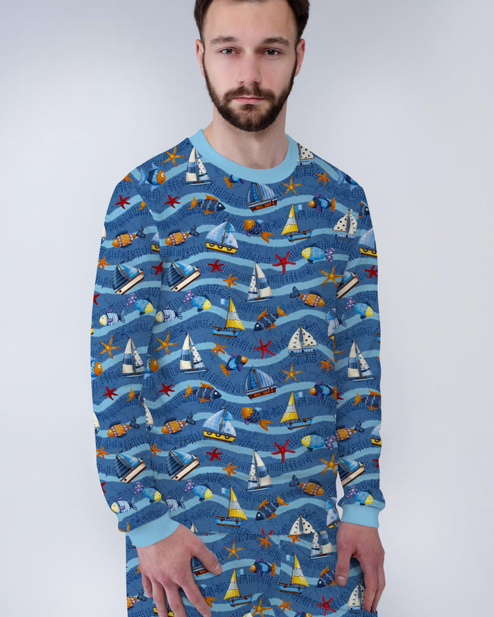Blue Sail La Vie Family Matching Men's Pajama Set